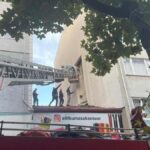 Polisten kaçmaya çalışırken bacaya sıkıştı.