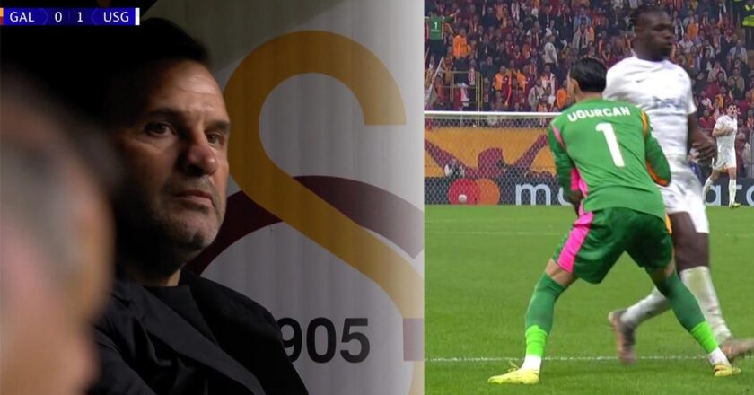 Galatasaray kırmızı kartı bekliyordu! Promise David 3 dakika sonra golü attı